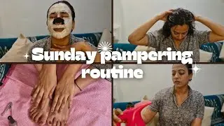 Sunday Pampering Routine | Skincare, Haircare & Nail Care at Home ✨ Self Care Day
