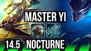 MASTER YI vs NOCTURNE (JNG) | Rank 3 Yi, Quadra, 15/3/11, Legendary | BR Challenger | 14.5