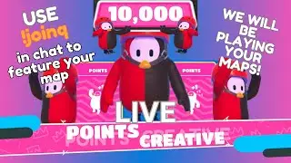 FALL GUYS LIVE | POINTS CREATIVE | CUSTOM LOBBIES | FEATURING YOUR MAPS (PS4) #fallguys