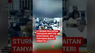STURMAN TANYAKAN MENTERI KEHUTANAN APA PENYEBAB BANJIR SUMATRA #ciggeitheu #berita #banjirsumatra