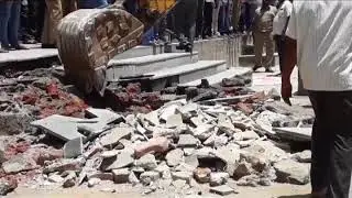 Demolishing illegal Construction on Road, Demolition of Unauthorized Construction, Demolishing Steps