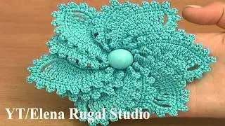 12-Petal Crocheted Spiral Flower