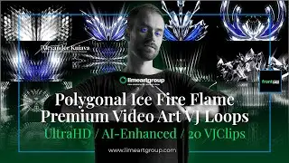 Abstract Wings | Ice Fire Flame animated backgrounds | Video Art VJ Loops Pack