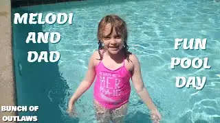 Melodi and Dad Outlaw family fun day at pool | MERLD