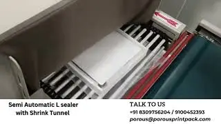 Semi-auto L sealer with Shrink Tunnel.  #shrinktunnel #shrinkmachine #lsealer #shrinking
