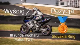 Wyścigowy Motocyklowy Puchar Polski/ Wyścig Twin nr.6/ tor Slovakia Ring/ Suzuki SV650 onboard 🏍️🏁🥉