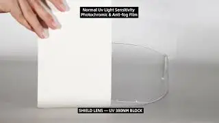The darkest photochromic anti-fog film inside the helmet shield!