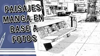 Como hacer Paisajes para Manga en base a Fotografias / Photoshop / Manga