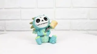 Ebros Furrybones Scorchie The Dragon Cooking Marshmallow Figurine 2.25