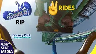 Two Rides on Stinger roller coaster at Dorney Park REST IN PEACE