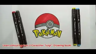 Lets Learn Colouring with Colour markers | Learn colouring Pokemon Ball Drawing Page