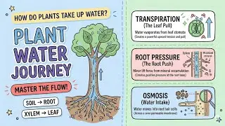 How plants/trees get water during day and night | Root Pressure | Transpiration | Osmosis