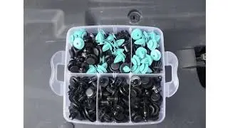 Set 725 clipsuri/cleme auto de fixare, Universale, 23 dimensiuni, Plastic, Cutie de depozitare