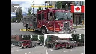 [5K Sub SPECIAL] - Burnaby Fire Trucks Responding with Q & AIR HORN