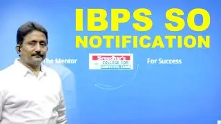 IBPS SO 2020 Notification