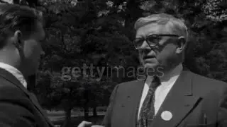 Opposition Leader Dr H.V. Evatt interviewed at the Commonwealth Conference of Labour Parties
