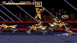 Streets Of Rage 2 (GEN) (Hack) Playthrough - Jet - Mania Difficulty - No Continues - Max Score