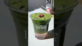 Lychee rose matcha 🍵🥰 #shorts #shortsfeed #trendingshorts #rose #lychee #lycheejuice #matcha