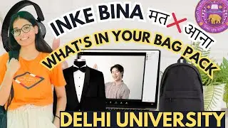 What's in your bagpack for delhi university | shopping for du | first day in du #delhiuniversity