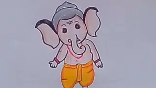 Cute little Ganesh ji drawing #ganeshji #viral #video