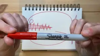 Drawing with a RED Sharpie Fine Point Marker - Review