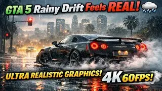 GTA 5 Rainy Drift Feels REAL 🌧️ | Ultra Realistic Graphics in 4K 60FPS 💨