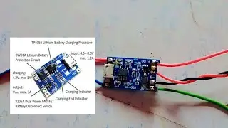 Lithium ion cell Charging USB Module Connection Testing Charging 1 amp