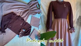 Pintresty gown/ double layered sleeve cutting& stitching