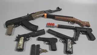 Airsoft Gun REALISTIC TOY GUNS - AK47 - Double Barrel Shotgun - Colt M1911 Custom