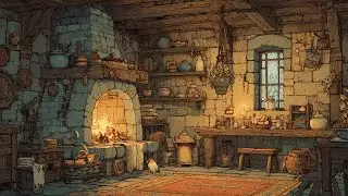 Firelight in the Old Cottage - Gentle Fantasy Music for Rest