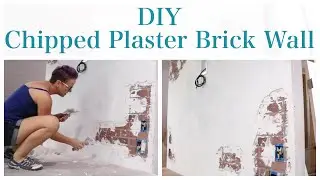 Faux Brick and Chipped Plaster Wall
