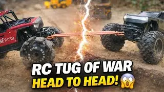 RC TOCHAN 😱 | Red Jeep vs Monster Truck 🚛 🚒| Full Power Tug of’ War 🔥 