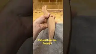 Hand cut groove on this Pahoa, ready for shark teeth!