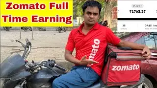 Zomato Full Time 25 Order Earning || Zomato Delivery Boy Earning 2025 | Delivery Job In Delhi NCR