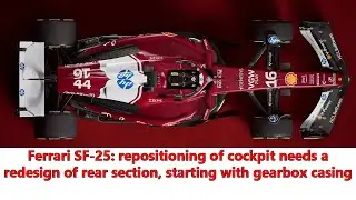 Ferrari SF-25 F1 technical analysis: pull-rod, cockpit moved backward and compact rear end