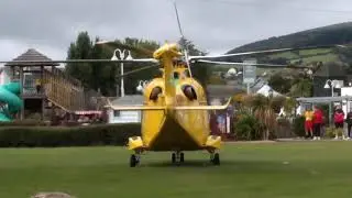 Helecopter take off Butlins Minehead