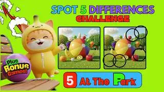 At The Park 🌳 ☀️  SPOT THE DIFFERENCE 🌈 🦋🌳 | Quiz Game 📝❓ | Brain Break 🧠 | Banana Cat 😺 | 🏆