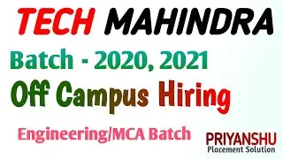 Tech Mahindra off campus drive DEC 2021 | Tech Mahindra Hiring 2020 2021 | Tech Mahindra Hiring 2021