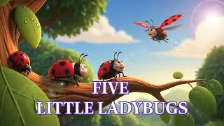 Five Little Ladybugs | New Nursery Rhyme #ladybug #nurseryrhymes #trendingrhymes #viralvideo #rhyme