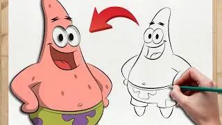 How to Draw Patrick Star 💗 | Easy Step by Step Cartoon for Kids