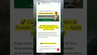 Government jobs in All Pakistan | Latest Job Opportunities at PITB Lahore (2025) pkjobsbazar.site