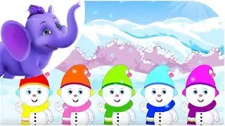 Five Little Snowmen with Lyrics & Sing Along