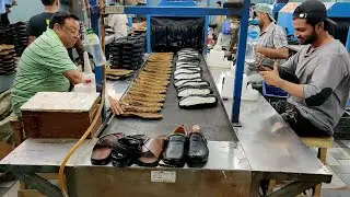 Hundreds of Hammering! Black Camel Leather Shoes Making Process at Oldest Handmade Shoes Factory