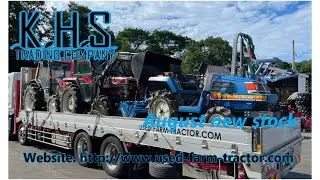 New stock of used japanese tractors in august KHS LTD. KUBOTA YANMAR ISEKI MITSUBISHI HINOMOT