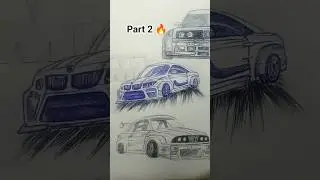 bmw drawing  PART 2  #bmw #bmwm #cardrawing  #cardraw