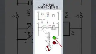 DOL Circuit with PLC Control. #electricalwork #electricalvideo #PLC #motor #MotorController