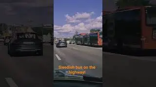 Swedish bus on the highway!