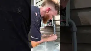 Every man should know how to install a condenser #plumber #hvac