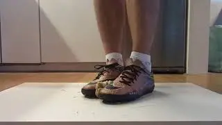 Nike Hypervenom food stomp, trample bread slices, making sole prints on your breakfast