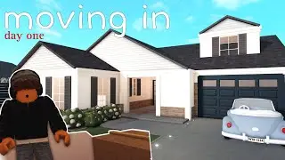 moving into my new house | moving day week 1 | roblox bloxburg vlog